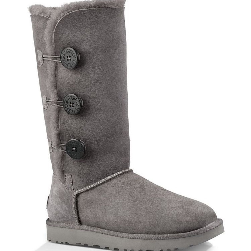 Grey “Bailey Button Triple II” Ugg boots!